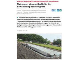 Nutzwasser als neue Quelle für die Bewässerung des Stadtgrüns