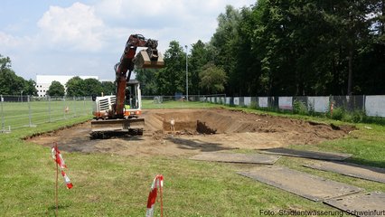 Bodenaushub für Nutzwasserzisterne