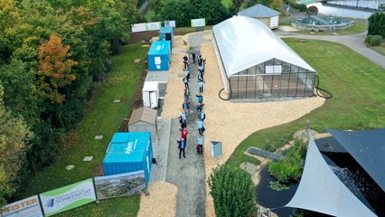 Zweites Projekttreffen Nutzwasser: Gruppenfoto der anwesenden Projektpartner.